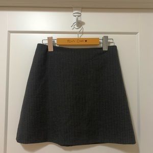 ARITIZIA Wilfred Mini A-line Skirt - Plaid - Navy Blue & Green - NEVER WORN!